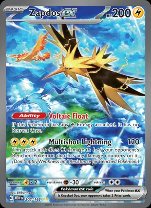 Zapdos ex 202/165 Scarlet & Violet 151