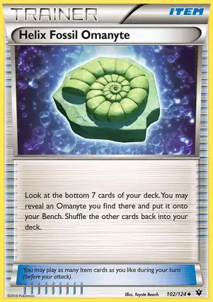 Helix Fossil Omanyte 102/124 Fates Collide