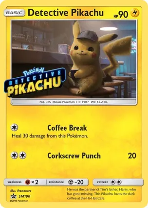 Detective Pikachu SM190 Sun & Moon Promos