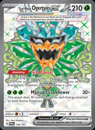 Teal Mask Ogerpon ex 190/167 Twilight Masquerade