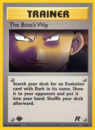 The Boss's Way 73/82 Team Rocket 1st Edition