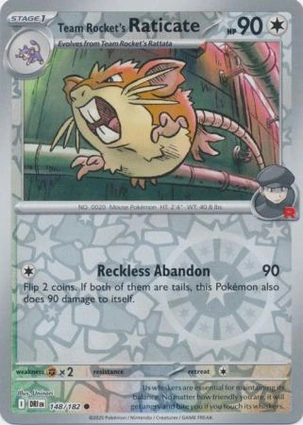 Team Rocket's Raticate 148/182 Destined Rivals