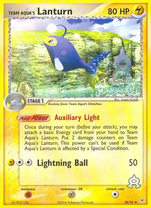 Team Aqua's Lanturn 28/95 EX Team Magma vs Team Aqua