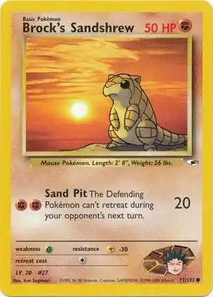 Brock's Sandshrew 72/132 Gym Heroes