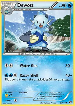 Dewott 29/114 Black & White