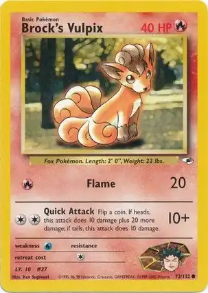 Brock's Vulpix 73/132 Gym Heroes