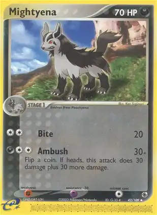 Mightyena 42/109 EX Ruby & Sapphire
