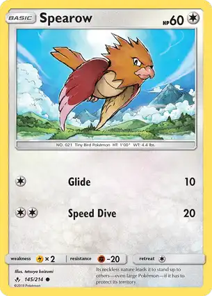 Spearow 145/214 Unbroken Bonds