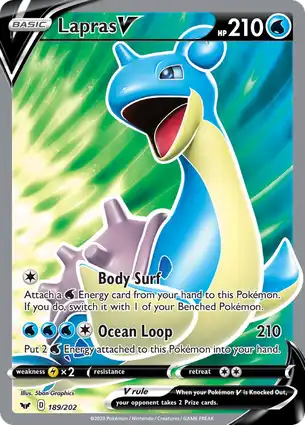 Lapras V 189/202 Sword & Shield