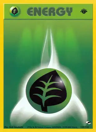 Grass Energy 129/132 Gym Heroes 1st Edition