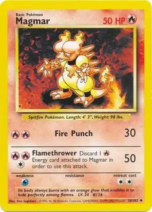 Magmar 36/102 Base Set Unlimited
