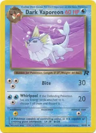 Dark Vaporeon 45/82 Team Rocket