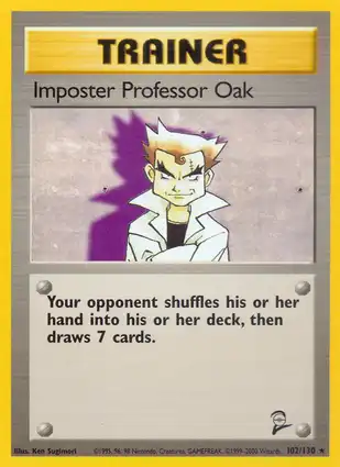 Imposter Professor Oak 102/130 Base Set 2