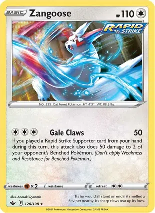Zangoose 120/198 Chilling Reign