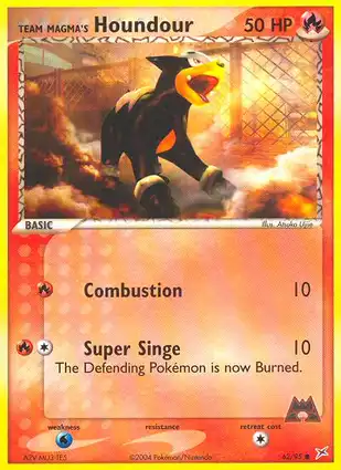 Team Magma's Houndour 62/95 EX Team Magma vs Team Aqua