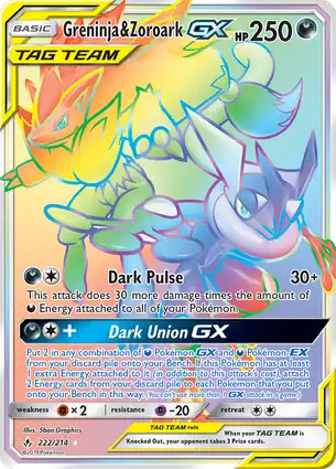 Greninja & Zoroark-GX 222/214 Unbroken Bonds