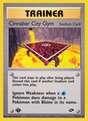 Cinnabar City Gym 113/132 Gym Challenge 1st Edition