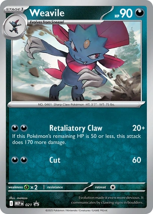 Weavile 021 Mega Evolution Promos