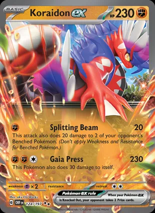 Koraidon ex 124/197 Obsidian Flames