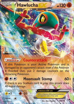 Hawlucha-EX 64/111 Furious Fists