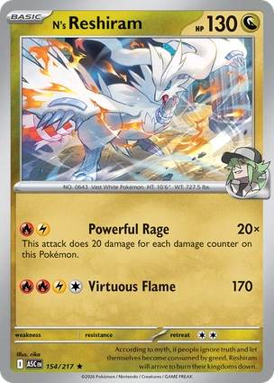 N's Reshiram 154/217 Ascended Heroes