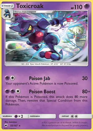 Toxicroak 55/147 Burning Shadows
