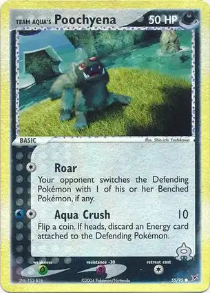 Team Aqua's Poochyena 55/95 EX Team Magma vs Team Aqua