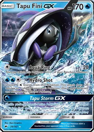 Tapu Fini-GX 39/147 Burning Shadows