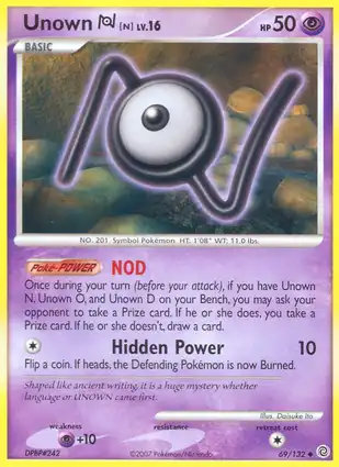 Unown N 69/132 Secret Wonders