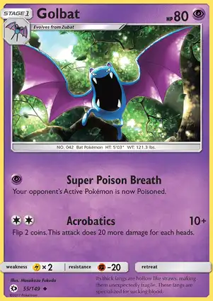 Golbat 55/149 Sun & Moon