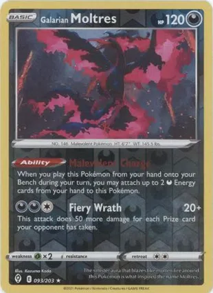 Galarian Moltres 093/203 Evolving Skies