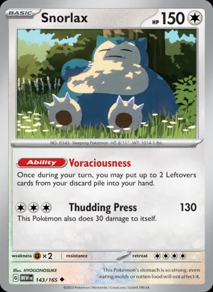Snorlax 143/165 Scarlet & Violet 151
