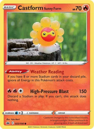 Castform Sunny Form 022/198 Chilling Reign