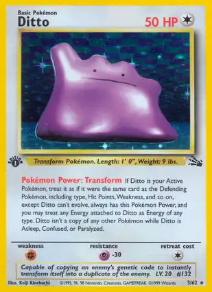 Ditto 3/62 Fossil 1st Edition