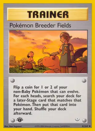 Pokémon Breeder Fields 62/64 Neo Revelation 1st Edition