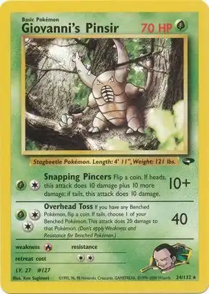 Giovanni's Pinsir 24/132 Gym Challenge