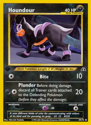 Houndour 39/75 Neo Discovery 1st Edition