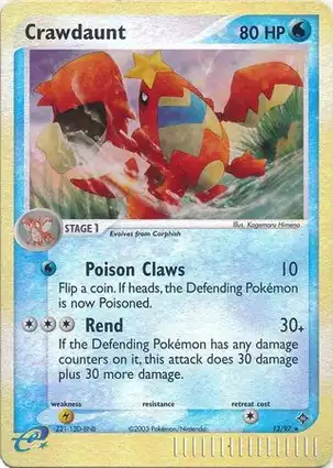 Crawdaunt 13/97 EX Dragon