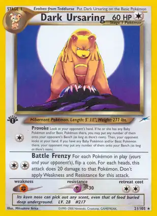 Dark Ursaring 21/105 Neo Destiny 1st Edition