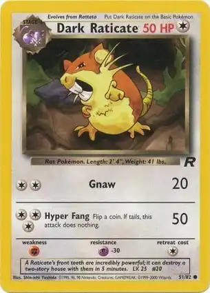 Dark Raticate 51/82 Team Rocket