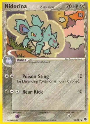 Nidorina 34/101 EX Dragon Frontiers