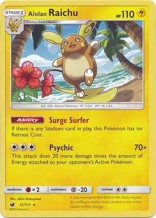 Alolan Raichu 31/111 Crimson Invasion