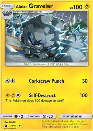Alolan Graveler 33/111 Crimson Invasion