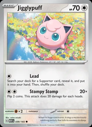 Jigglypuff 039/165 Scarlet & Violet 151