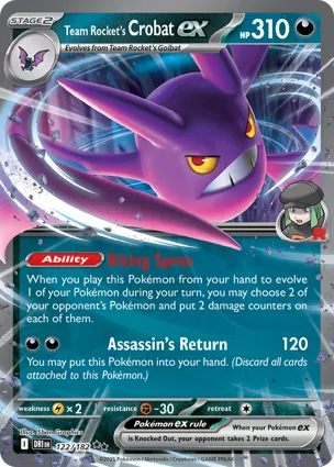 Team Rocket's Crobat ex 122/182 Destined Rivals