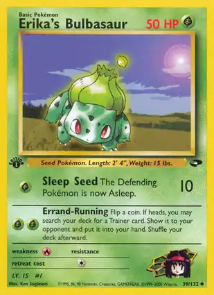 Erika's Bulbasaur 39/132 Gym Challenge 1st Edition
