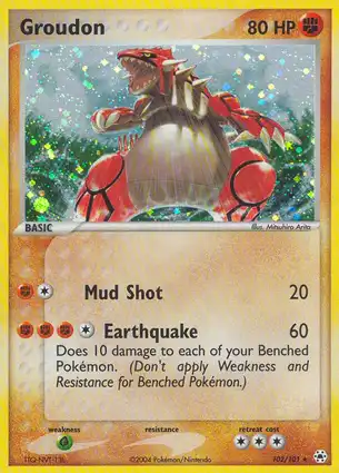 Groudon 102/101 EX Hidden Legends