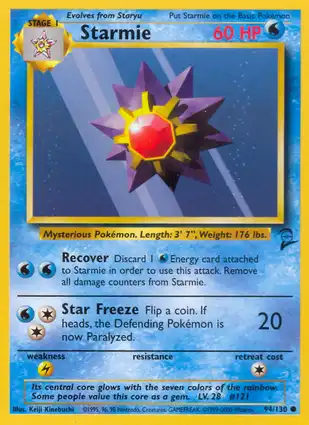 Starmie 94/130 Base Set 2