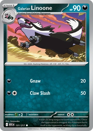 Galarian Linoone 131/217 Ascended Heroes