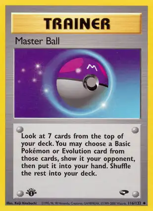 Master Ball 116/132 Gym Challenge 1st Edition